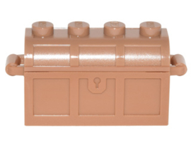 Container, Treasure Chest with Slots in Back and (Same Color) Thick Hinge Curved Lid (4738a / 4739a)