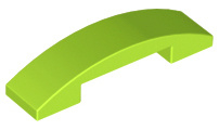Lime Slope, Curved 4 x 1 x 2/3 Double