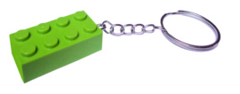 Lime Brick 2x4 sleutelhanger