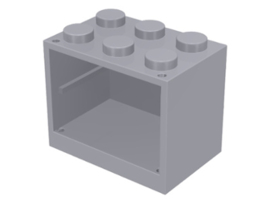 Light Bluish Gray Container, Cupboard 2 x 3 x 2 - Solid Studs