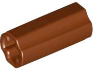 Reddish Brown Technic, Axle Connector 2L (Smooth with x Hole + Orientation)