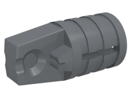 Dark Bluish Gray Hinge Cylinder 1 x 2 Locking with 1 Finger and Axle Hole on Ends with Slots