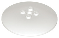 Dish 6 x 6 Inverted (Radar) - Solid Studs