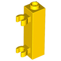 Brick, Modified 1 x 1 x 3 with 2 Clips (Vertical Grip) - Hollow Stud