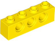 Yellow Technic, Brick 1 x 4 with Holes