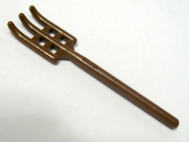 Reddish Brown Minifigure, Utensil Pitchfork Type 1 - Hard Plastic