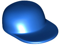 Minifigure, Headgear Cap - Long Flat Bill
