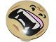Plate, Round 2 x 2 with Rounded Bottom (Boat Stud) with Gorilla Mouth with Teeth and Fangs Pattern