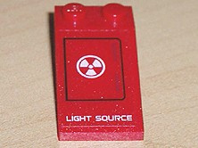 Slope 18 4 x 2 with 'LIGHT SOURCE' Pattern (Sticker) - Set 7701