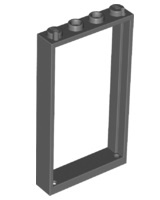 Door, Frame 1 x 4 x 6 with 2 Holes on Top and Bottom