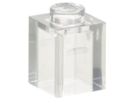 Brick 1 x 1 Trans Clear