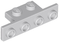 Bracket 1 x 2 - 1 x 4 with Two Rounded Corners at the Bottom