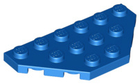 Blue Wedge, Plate 3 x 6 Cut Corners