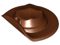 Minifigure, Headgear Hat, Wide Brim Flat