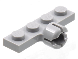 Plate, Modified 1 x 4 with Tow Ball Socket, Short, 4 Slots (7mm Socket Length)