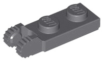 Hinge Plate 1 x 2 Locking with 2 Fingers on End