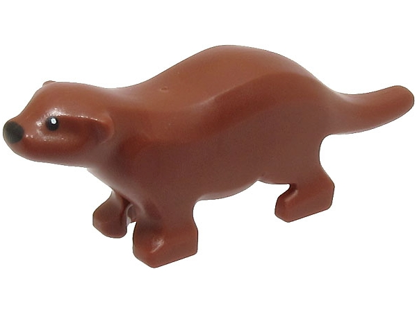 River Otter with Black Eyes and Nose Pattern