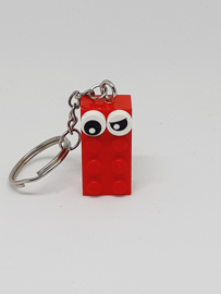 Red Brick 2x4 sleutelhanger met stoer gezicht