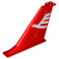 Tail 14 x 2 x 8 with White Airline Bird Pattern on Both Sides