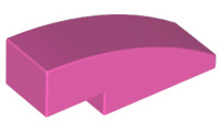 Dark Pink Slope, Curved 3 x 1
