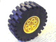 Yellow Wheel 20 x 30 Technic with Black Tire 20 x 30 Technic (4266 / 4267)