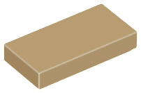 Tile 1 x 2 with Groove
