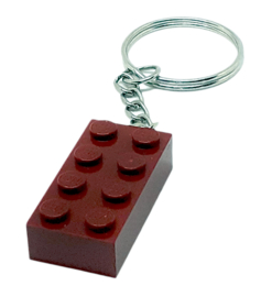 Dark Red Brick 2x4 sleutelhanger