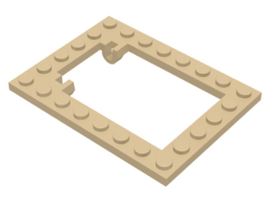 Plate, Modified 6 x 8 Trap Door Frame Horizontal
