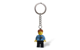 City Policeman Key Chain - Shirt with Dark Blue Tie