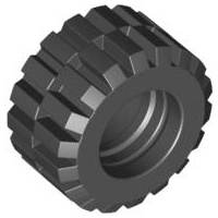 Tire 21mm D. x 12mm - Offset Tread Small Wide