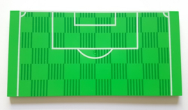 Tile 8 x 16 with Bottom Tubes, Textured Surface with Soccer (Football) Pitch Goal Box and Penalty Area Pattern