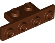 Bracket 1 x 2 - 1 x 4 with Two Rounded Corners at the Bottom