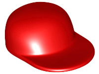 Minifigure, Headgear Cap - Long Flat Bill