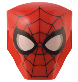 Large Figure Armor, Smooth with 2 x 2 Round Brick Attachment with Black Spider Web Spider-Man Mask Pattern