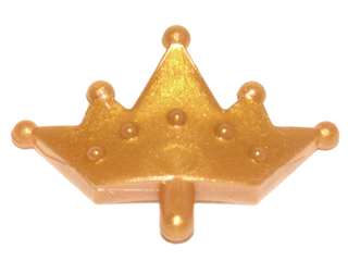 Minifigure, Crown Tiara, 5 Points, Rounded Ends