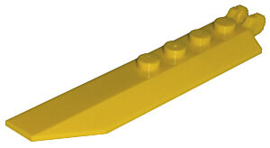 Yellow Hinge Plate 1 x 8 with Angled Side Extensions, 9 Teeth and Rounded Plate Underside