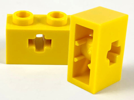 Technic, Brick 1 x 2 with Axle Hole (+ Shape) and Inside Side Supports