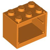 Orange Container, Cupboard 2 x 3 x 2 - Solid Studs