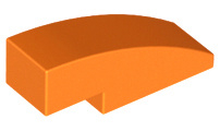 Orange Slope, Curved 3 x 1