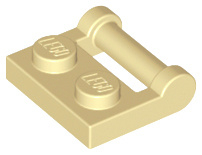 Plate, Modified 1 x 2 with Bar Handle on Side - Closed Ends