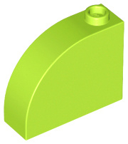 Lime Slope, Curved 3 x 1 x 2 with Stud