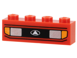 Brick 1 x 4 with Car Headlights and Blinkers Pattern