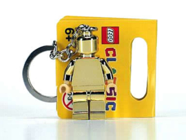 Golden Minifigure Key Chain (Chrome Gold)