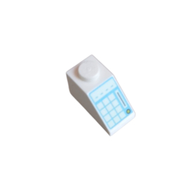 Slope 45 2 x 1 with Light Aqua Keypad on Medium Azure Background Pattern