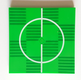 Tile 6 x 6 with Bottom Tubes with Soccer (Football) Pitch Center Circle Pattern