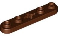 Technic, Plate 1 x 5 with Smooth Ends, 4 Studs and Center Axle Hole