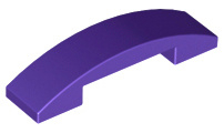 Dark Purple Slope, Curved 4 x 1 x 2/3 Double
