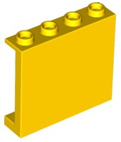 Yellow Panel 1 x 4 x 3 with Side Supports - Hollow Studs