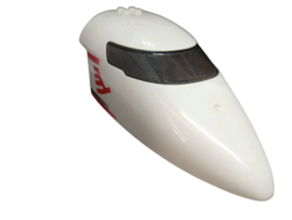 Aircraft Fuselage Forward Top Curved 8 x 16 x 5 with Trans-Brown Glass with Red Airline Bird and Stripes Pattern