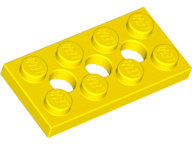 Yellow Technic, Plate 2 x 4 with 3 Holes